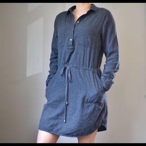 Lou + Grey Shirt Dress Tie Waist Collared